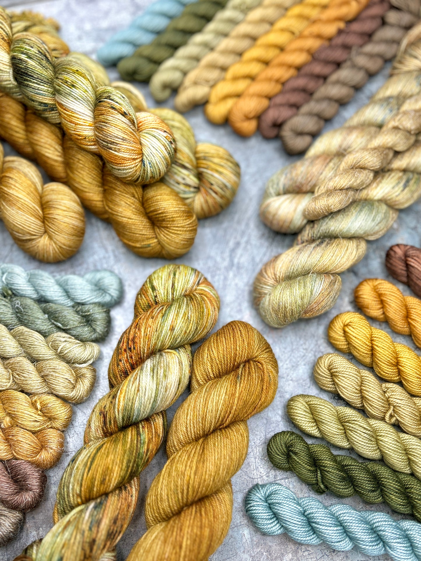 Sunlit Harvest Sock Set - Linen Alpaca Fingering - 120g set (Seasons of Colour - August)