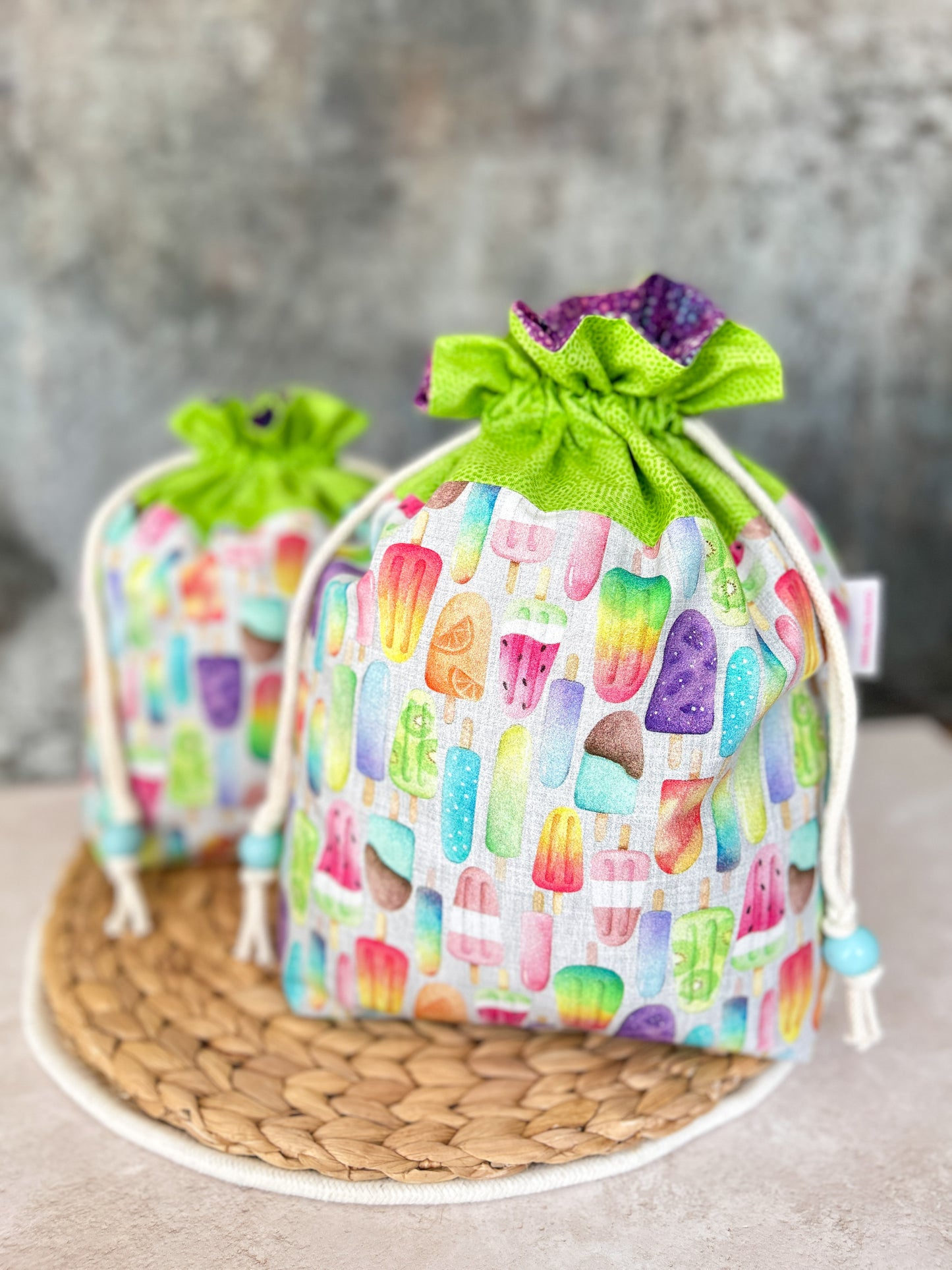 Ice Lollies - Drawstring Project Bag