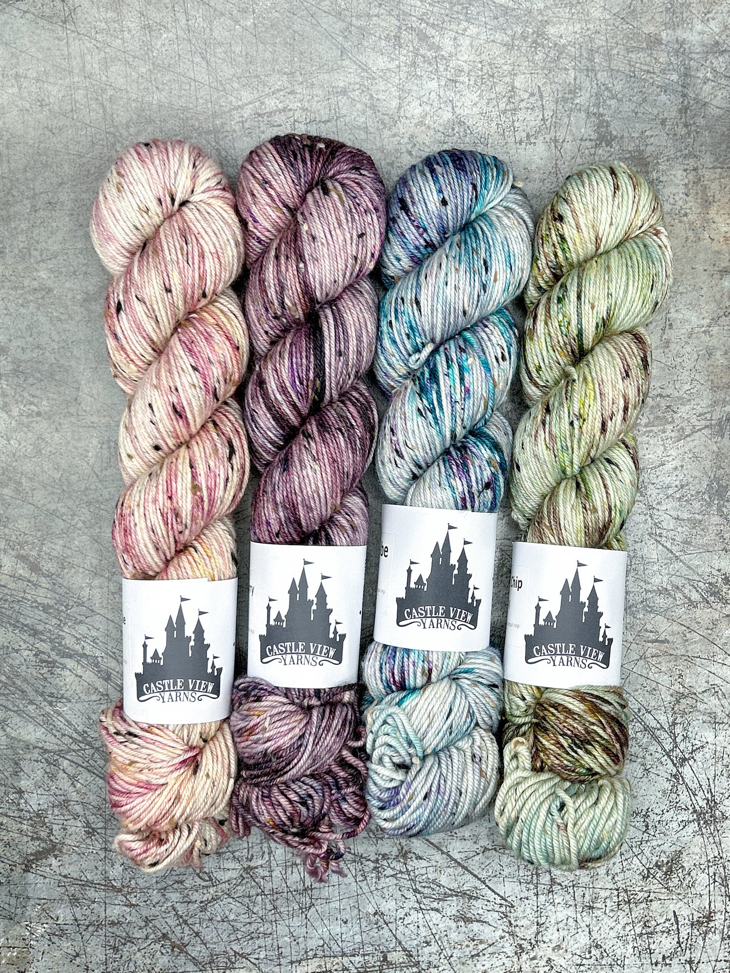 4 Skein Bundle - Tweedy DK (4B)