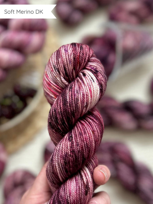 Black Cherry Delight - Soft Merino DK 100g