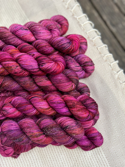 Bougainvillea - Iridescent Sparkle DK 100g skein