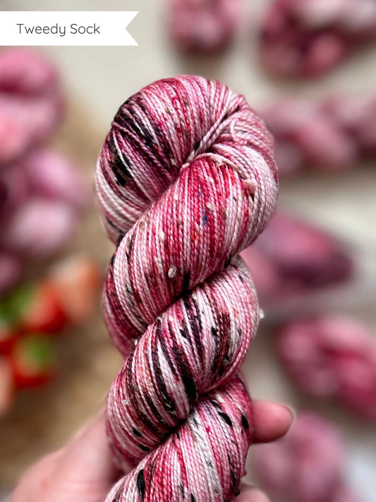 Strawberry Sensation - Tweedy Sock 100g