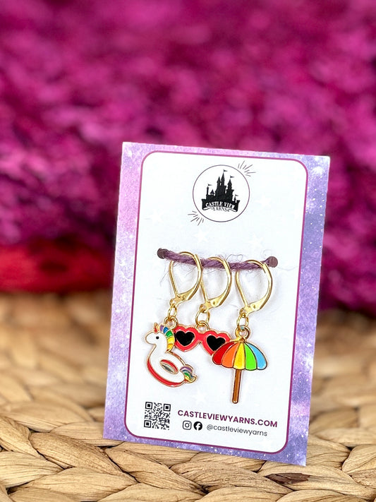 Poolside - Stitch Marker Set