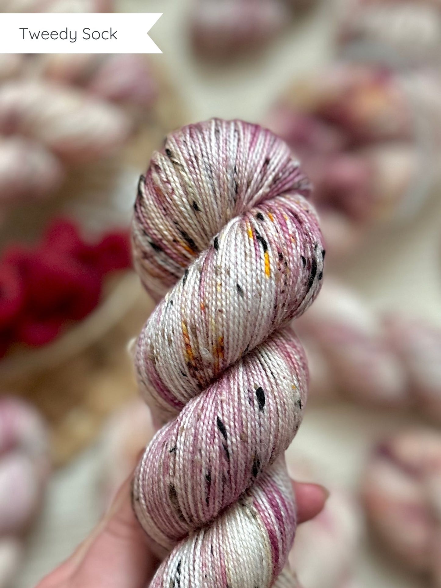 Raspberry Ripple - Tweedy Sock 100g