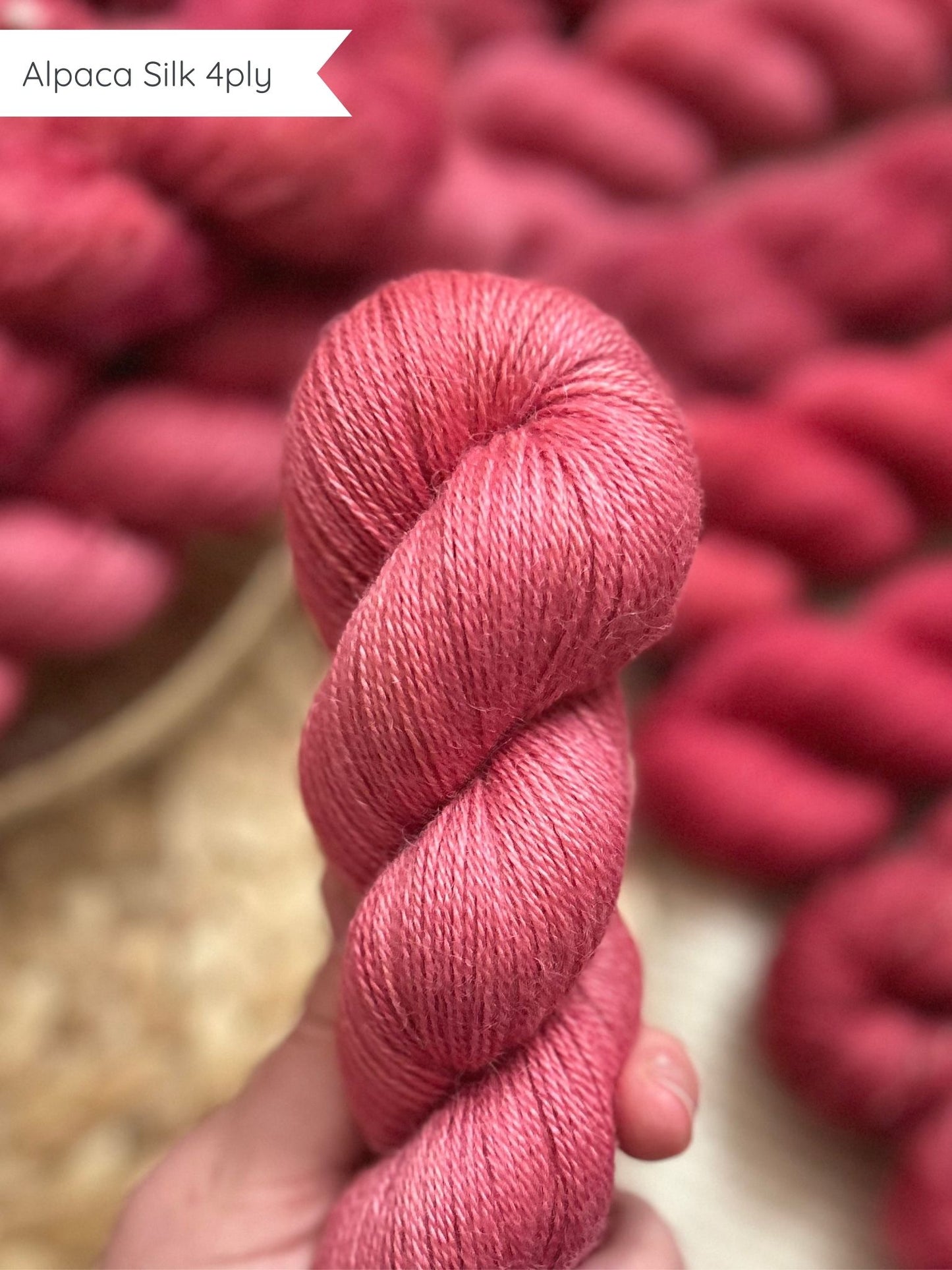 Blood Orange Sorbet - Alpaca Silk 4ply 100g