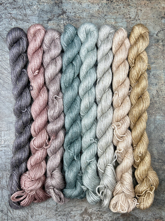 July Minis - Linen Alpaca Fingering - 8 x 20g set (Seasons of Colour)