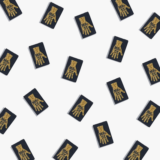 (Hand)made (gold) - 6 pack - Kylie and the Machine woven labels