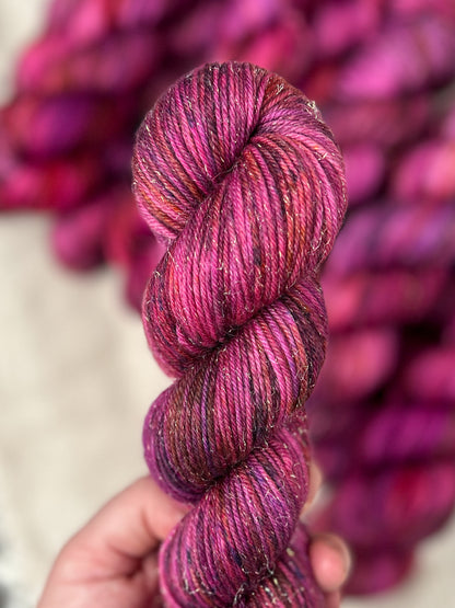 Bougainvillea - Iridescent Sparkle DK 100g skein