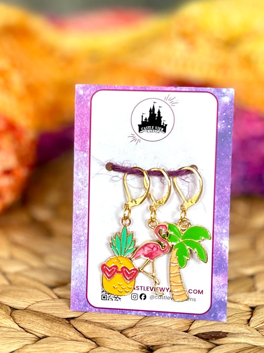 Tropical Beach - Stitch Marker Set