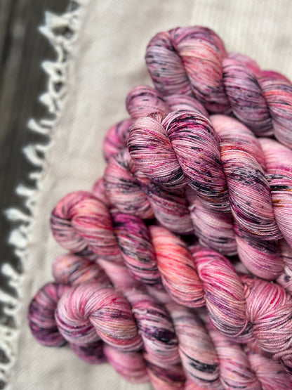Flamboyance of Flamingos - Iridescent Sparkle DK 100g skein