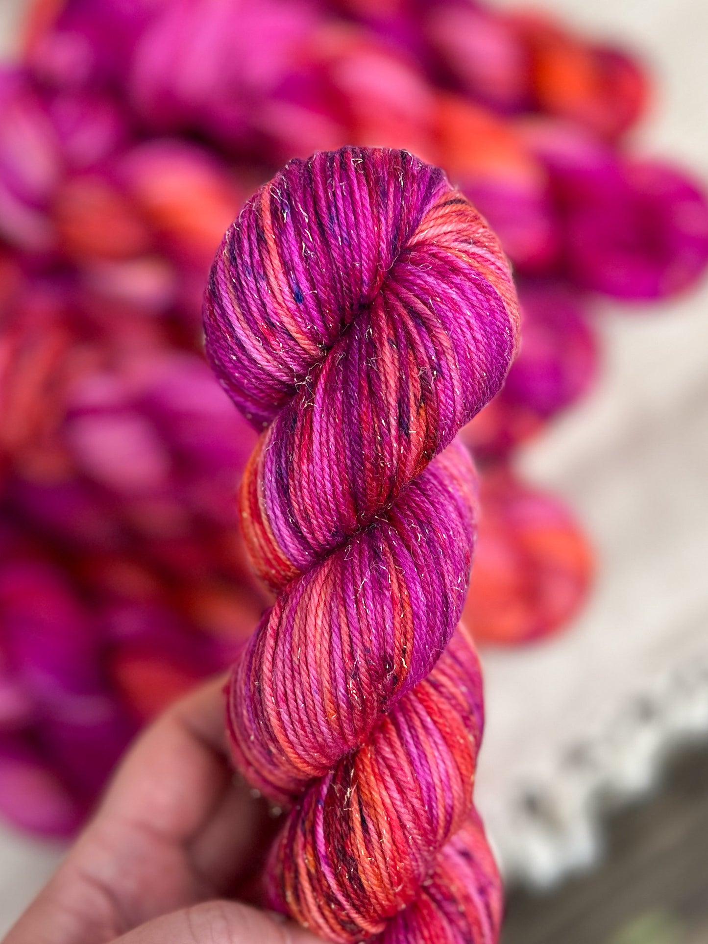 Heatwave - Iridescent Sparkle DK 100g skein