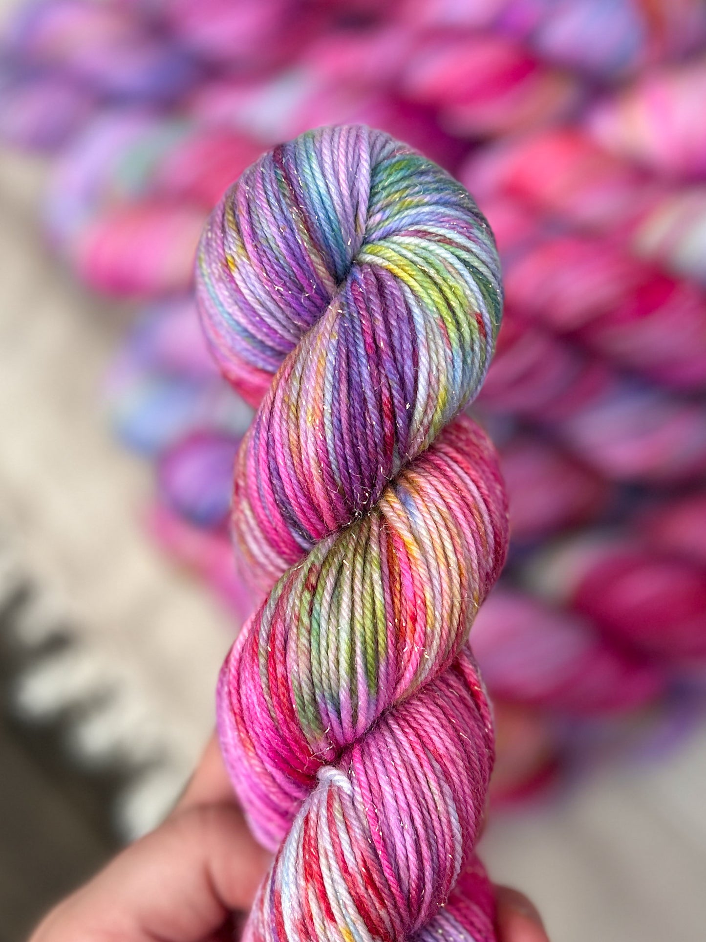 Bend & Snap - Iridescent Sparkle DK 100g skein