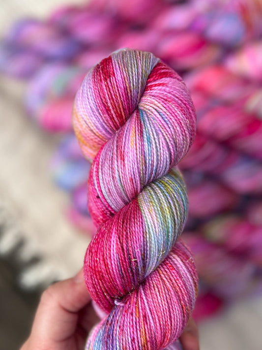 Bend & Snap - Iridescent Sparkle Sock 100g skein