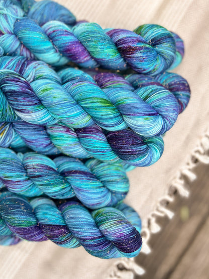 Scales & Tails - Iridescent Sparkle DK 100g skein