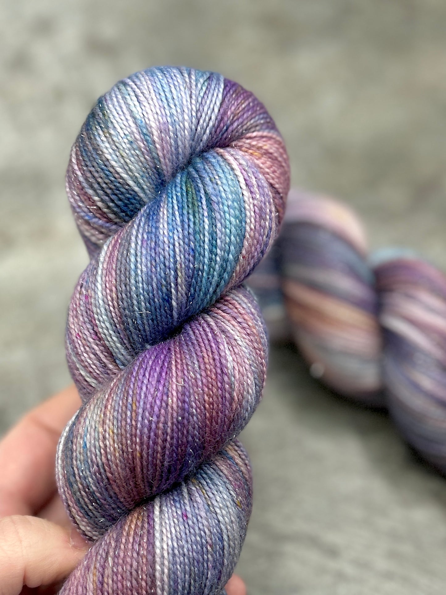 Castle Colours #129 - Silver Sparkle Sock 100g skein
