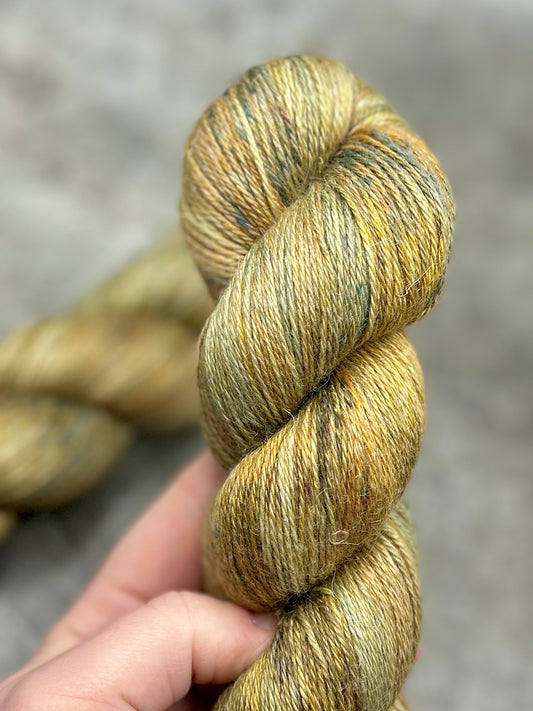 Sunlit Harvest - Linen Alpaca Fingering 100g skein