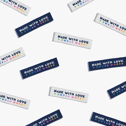 Made With Love & Swear Words - 6 pack - Kylie and the Machine woven labels
