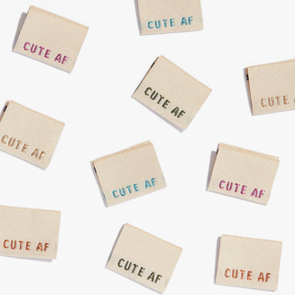 Cute AF - 10 pack -Kylie and the Machine woven labels